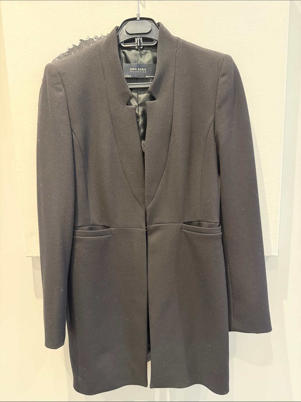 Zara Black Longline Blazer Jacket